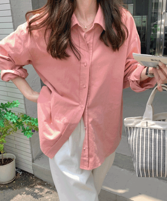[색감맛집] 노포켓 마카롱 봉봉 베이직 셔츠 6color